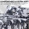 imageTribeca Living California King Bed Sheet Set 300 Thread Count Soft Cotton Sateen Floral Print with Extra Deep Pockets 4Piece Bedding Set Park MulticolorMilan Navy BlueMulti