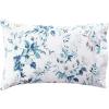 imageTribeca Living California King Bed Sheet Set 300 Thread Count Soft Cotton Sateen Floral Print with Extra Deep Pockets 4Piece Bedding Set Park MulticolorVernazza BlueMulti