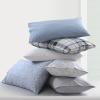 imageTribeca Living Cotton Percale Queen Size Bed Sheet Set 300 Thread Count Extra Deep Pockets MulticolorDanielle Paisley Blue
