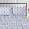 imageTribeca Living Cotton Percale Queen Size Bed Sheet Set 300 Thread Count Extra Deep Pockets MulticolorEvelyn