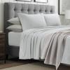 imageTribeca Living Cotton Percale Queen Size Bed Sheet Set 300 Thread Count Extra Deep Pockets MulticolorIvory