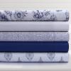 imageTribeca Living Cotton Percale Queen Size Bed Sheet Set 300 Thread Count Extra Deep Pockets MulticolorMargot