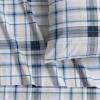 imageTribeca Living Cotton Percale Queen Size Bed Sheet Set 300 Thread Count Extra Deep Pockets MulticolorTribeca Plaid Multicolor