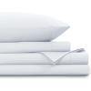 imageTribeca Living Cotton Percale Queen Size Bed Sheet Set 300 Thread Count Extra Deep Pockets MulticolorWhite