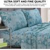 imageTribeca Living Katy Floral 170GSM Flannel Extra Deep Pocket Sheet Set Cal King Green KATYSHECKBLGreen