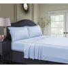 imageTribeca Living BAMB300SSCKWH 300 TC Rayon from Bamboo Deep Pocket Sheet 4 Piece Set WhiteSpa Blue