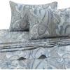imageTribeca Living California King Bed Sheet Set 300 Thread Count Soft Cotton Sateen Floral Print with Extra Deep Pockets 4Piece Bedding Set Park MulticolorPaisley Park Multi