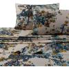imageTribeca Living California King Bed Sheet Set 300 Thread Count Soft Cotton Sateen Floral Print with Extra Deep Pockets 4Piece Bedding Set Park MulticolorMulticolor