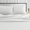 imageTribeca Living Cotton Percale Queen Size Bed Sheet Set 300 Thread Count Extra Deep Pockets MulticolorIvory