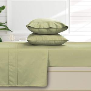 imageTribeca Living 500 Thread Count Egyptian Cotton 6Piece California King Sheet Set Deep Pockets Soft Sateen Weave Midnight BlueGreen