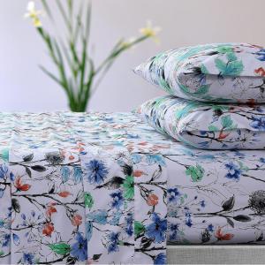 imageTribeca Living Azores Home Serena Printed Deep Pocket Sheet Set Cal King Multicolor SEREN110SHECKGreen