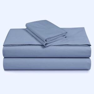imageTribeca Living Cotton Percale Queen Size Bed Sheet Set 300 Thread Count Extra Deep Pockets MulticolorSkyway