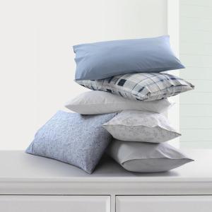 imageTribeca Living Cotton Percale Queen Size Bed Sheet Set 300 Thread Count Extra Deep Pockets MulticolorSoft Grey