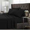 imageTribeca Living 120MFSHEETTWXCP UltraSoft Solid Deep Pocket 4Piece Sheet Set Twin XL Chili Pepper RedBlack