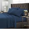 imageTribeca Living 120MFSHEETTWXCP UltraSoft Solid Deep Pocket 4Piece Sheet Set Twin XL Chili Pepper RedEstate Blue