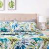 imageTribeca Living 120MFSHEETTWXCP UltraSoft Solid Deep Pocket 4Piece Sheet Set Twin XL Chili Pepper RedTrop Rainforest Multi