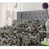 imageTribeca Living 120MFSHEETTWXCP UltraSoft Solid Deep Pocket 4Piece Sheet Set Twin XL Chili Pepper RedWhite
