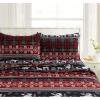 imageTribeca Living CHREVESNSHTW Deep Pocket Sheet Set Twin Xmas Eve SnowflakesHoliday Plaid