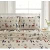 imageTribeca Living CHREVESNSHTW Deep Pocket Sheet Set Twin Xmas Eve SnowflakesReindeer