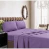 imageTribeca Living Crisp and Smooth Egyptian Cotton Percale Solid Sheets and Pillowcase Set Extra Deep Pocket 350 Thread Count 4Piece Luxury Bedding California King Light IvoryLavender