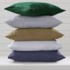 imageTribeca Living Crisp and Smooth Egyptian Cotton Percale Solid Sheets and Pillowcase Set Extra Deep Pocket 350 Thread Count 4Piece Luxury Bedding California King Light IvoryJade Green