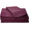 imageTribeca Living Crisp and Smooth Egyptian Cotton Percale Solid Sheets and Pillowcase Set Extra Deep Pocket 350 Thread Count 4Piece Luxury Bedding California King Light IvoryPurple