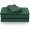 imageTribeca Living Crisp and Smooth Egyptian Cotton Percale Solid Sheets and Pillowcase Set Extra Deep Pocket 350 Thread Count 4Piece Luxury Bedding California King Light IvoryJade Green