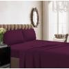 imageTribeca Living Crisp and Smooth Egyptian Cotton Percale Solid Sheets and Pillowcase Set Extra Deep Pocket 350 Thread Count 4Piece Luxury Bedding California King Light IvoryPurple