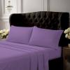 imageTribeca Living Crisp and Smooth Egyptian Cotton Percale Solid Sheets and Pillowcase Set Extra Deep Pocket 350 Thread Count 4Piece Luxury Bedding California King Light IvoryLavender