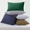 imageTribeca Living Crisp and Smooth Egyptian Cotton Percale Solid Sheets and Pillowcase Set Extra Deep Pocket 350 Thread Count 4Piece Luxury Bedding California King Light IvoryJade Green