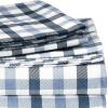 imageTribeca Living DBPL200EDSSTW 200GSM Micro Plaid Printed Flannel Sheet Set Twin MulticolorPlaid Navy Blue