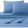 imageTribeca Living King Bed Sheet Set Crisp and Smooth Cotton Percale Solid Sheets and Pillowcase Set Extra Deep Pocket 300 Thread Count 4Piece Luxury Bedding WhiteSky
