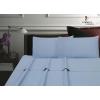 imageTribeca Living King Bed Sheet Set Crisp and Smooth Cotton Percale Solid Sheets and Pillowcase Set Extra Deep Pocket 300 Thread Count 4Piece Luxury Bedding WhiteSky