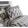 imageTribeca Living 170GSM Printed Deep Pocket Flannel Sheet Set Full Chevron Stripe