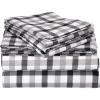 imageTribeca Living DBPL200EDSSTW 200GSM Micro Plaid Printed Flannel Sheet Set Twin MulticolorPlaid Dusty Blue