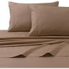 imageTribeca Living Egyptian Cotton Percale 300 Thread Count Deep Pocket Sheet Set Queen Coffee