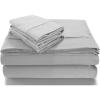 imageTribeca Living SOL230FLSSTWXSA Solid 230GSM Flannel Twill 24 inch Extra Deep Pocket Sheet Set with Oversize Flat Twin XL Sage GreenSilver Grey
