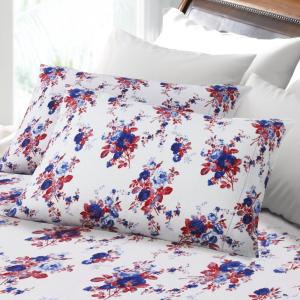 imageTribeca Living 200GSM Rose Garden Printed Deep Pocket Flannel Sheet Set Twin