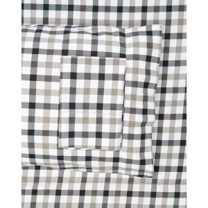 imageTribeca Living DBPL200EDSSTW 200GSM Micro Plaid Printed Flannel Sheet Set Twin MulticolorPlaid Black Grey