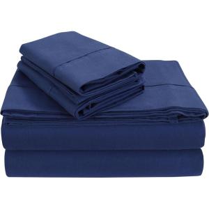 imageTribeca Living SOL230FLSSTWXSA Solid 230GSM Flannel Twill 24 inch Extra Deep Pocket Sheet Set with Oversize Flat Twin XL Sage GreenMoonlight Blue