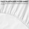 imageTribeca Living Cal King Fitted Sheet Soft Egyptian Cotton Sateen Solid Sheets Extra Deep Pocket 500 Thread Count Luxury Bedding Midnight Blue