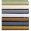 imageTribeca Living Cal King Fitted Sheet Soft Egyptian Cotton Sateen Solid Sheets Extra Deep Pocket 500 Thread Count Luxury Bedding Midnight Blue