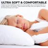 imageTribeca Living Cal King Flat Sheet Soft Egyptian Cotton Sateen Solid Sheets Oversized 500 Thread Count Luxury Bedding Midnight BlueGray