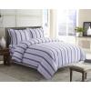 imageTribeca Living ST170DSKIBG Flannel Oversized Duvet Set King BlackGrey