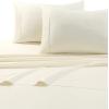 imageTribeca Living Soft Egyptian Cotton Sateen Solid Sheets and Pillowcase Set Deep Pocket 600 Thread Count 6Piece Luxury Bedding California King ClayIvory