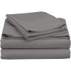 imageTribeca Living Soft Egyptian Cotton Sateen Solid Sheets and Pillowcase Set Deep Pocket 600 Thread Count 6Piece Luxury Bedding California King ClaySilver Grey