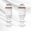 imageTribeca Living Soft Egyptian Cotton Sateen Solid Sheets and Pillowcase Set Deep Pocket 600 Thread Count 6Piece Luxury Bedding California King ClayWhite