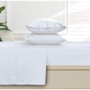 imageTribeca Living Queen Fitted Sheet Soft Egyptian Cotton Sateen Solid Sheets Extra Deep Pocket 500 Thread Count Luxury Bedding IvoryWhite
