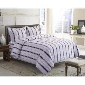imageTribeca Living ST170DSKIBG Flannel Oversized Duvet Set King BlackGrey
