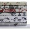 imageTribeca Living 100 Cotton Flannel Sheet Set  200 GSM Deep Pocket Ultra Soft ampamp Cozy Full Deer Toile CharcoalDeer Toile Deep Red